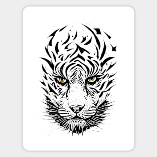 Tiger Wild Animal Nature Illustration Art Tattoo Magnet